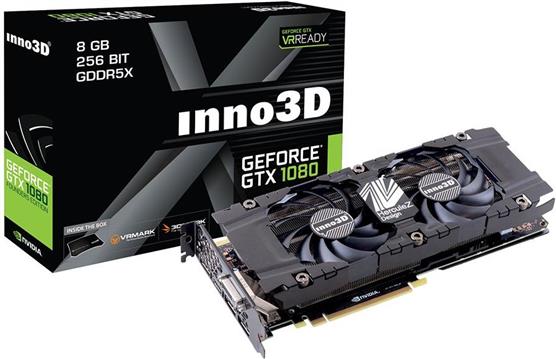 Grafička kartica Inno3D GeForce GTX 1080 Twin X2 GDDR5X 8GB/256bit, 1607MHz/10000MHz, PCI-E 3.0 x16, HDMI, DVI-D, 3xDP, HerculeZ 2X Cooler (Double Slot), Retail