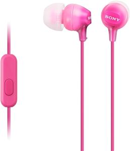 Slušalice s mikrofonom Sony EX15APPI in-ear 9 mm roze