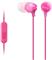 Slušalice s mikrofonom Sony EX15APPI in-ear 9 mm roze