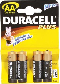 Baterija alkalna 1,5V AA Basic pk4 Duracell LR6 blister