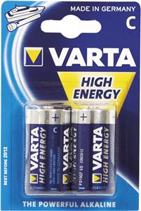 Baterija alkalna 1,5V C High Energy pk2 Varta LR14 blister