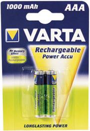 Baterija za punjenje 1,2V AAA pk2 Varta HR03 blister