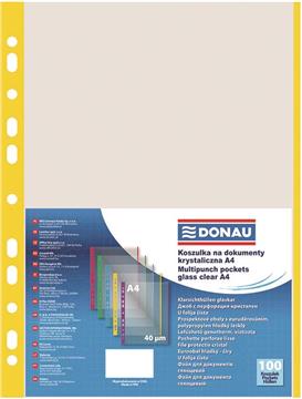 Fascikl uložni A4 rub žuti 40my pk100 Donau 1774100PL-11