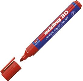 Marker briljant za papir 1,5-3mm Edding 30 crveni