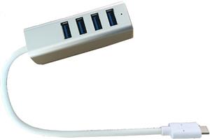 Asonic 4Port Hub USB 3.0,Tip C,aluminijsko kućište