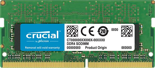 Memorija za prijenosno računalo Crucial 4 GB SO-DIMM DDR4 2400 MT/s (PC4-19200) CL17 SR x8 Unbuffered 260pin, CT4G4SFS824A