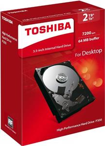 HDD Interni Toshiba P300 2TB, 64MB, 7200rpm, retail, HDWD120EZSTA