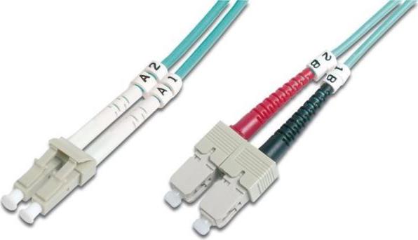 Digitus LC-SC MM OM3 Duplex Fiber Optic Patch Cord 2m