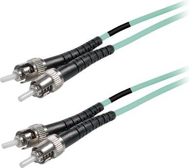 Transmedia Fibre optic MM OM4 Duplex Patch cable ST-ST 10m