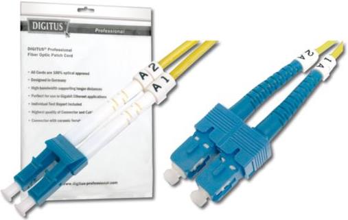 Digitus LC-SC SM Duplex Fiber Optic Patch Cord 1m