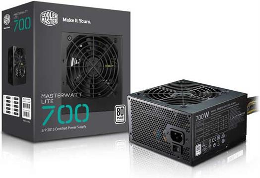 Napajanje 700W COOLERMASTER MasterWatt Lite 700, MPX-7001-ACABW-EU, ATX v2.31, 120mm vent., PFC, 80+
