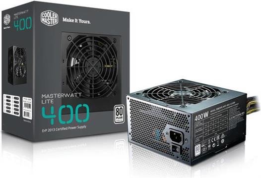 Napajanje 400W, COOLERMASTER MasterWatt Lite 400, MPX-4001-ACABW-EU, ATX v2.31, 120mm vent., PFC, 80+