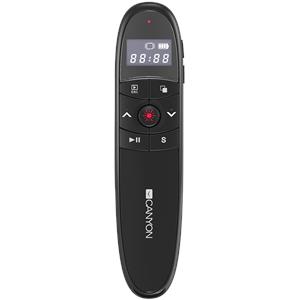 Canyon CNS-CP03 2.4Ghz laser wireless presenter, red laser indicator, LCD display timer, Black