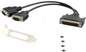 Kontroler DELOCK PCI-E, 2 x Serial DB44 (M) + kabel DB44 -> 2x DB9 (M), nosač niskog profila