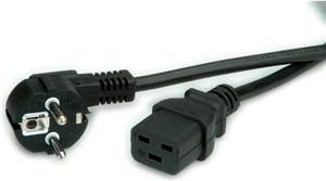 Roline VALUE naponski kabel IEC320 - C19 16A, crni, 3.0m, 19.99.1553