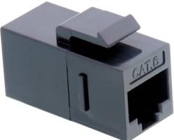 Roline VALUE RJ-45 Keystone Modular Coupler, Cat.6, UTP, crni, 21.99.3003