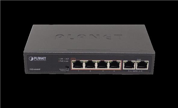 Planet GS-4210-8P2S 4-Port 10 100TX 802.3af at PoE 2-Port 10 100TX Desktop Switch (60 Watts)