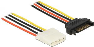 Adapter DELOCK, 15-pin SATA (M) na 4-pin Molex (M), 20cm, naponski, interni