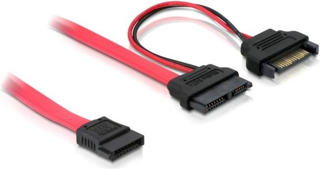 Adapter DELOCK, Slim SATA (M) 13-pin na 7-pin SATA + SATA naponski, interni