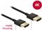 Kabel DELOCK, HDMI (M) na HDMI (M), High Speed sa Ethernet 3D 4k, slim, 0,25m