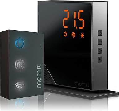 Pametni termostat MOMIT Home starter kit, Thermostat + Gateway, crni