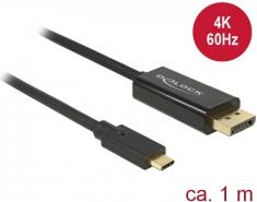 Kabel DELOCK, USB-C (M) na DP (M), DP Alt, 4k, 60 Hz, 1.0m
