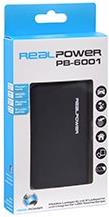 Powerbank Real Power PB6k Color Edition, 6000mAh crno-rozi