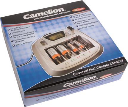 Punjač baterija 1-6xAA , AAA, 1-4xC ,D ili 2x 9V,LCD, USB, CM3298 Camelion