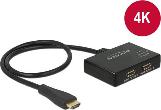 Razdjelnik DELOCK, HDMI (M) na 2x HDMI (Ž), 4K