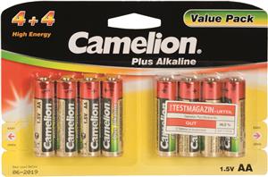 Baterija alkalna 1,5V AA, blister 4+4 kom, Camelion