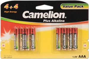 Baterija alkalna 1,5V AAA, blister 4+4 kom, Camelion