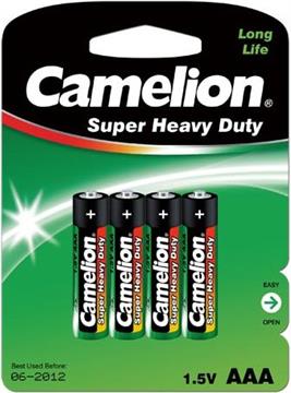 Baterija Zinc-Carbon 1,5V AAA - blister 4 kom, Camelion GREEN