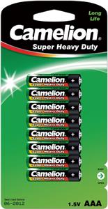 Baterija Zinc-Carbon 1,5V AAA - blister 4+4 kom, Camelion GREEN