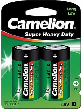 Baterija Zinc-Carbon 1,5V R20 - blister 2 kom. Camelion GREEN