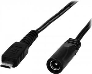 Kabel 5,5/2.1 > micro USB, 20 cm