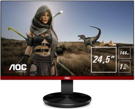 Monitor 24.5" AOC LED G2590PX, FHD, 144Hz, 1ms, 400cd/m2, 20.000.000:1, D-Sub, DP, HDMI, zučnici, pivot, crni