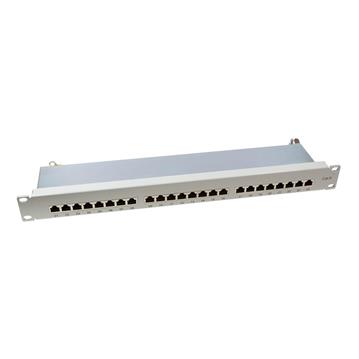 STP prespojni panel Cat.6, 19" 1U, 24-port, svjetlo sivi (RAL 7035)