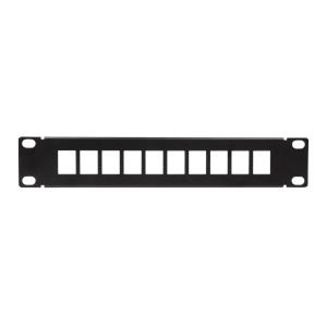 Prespojni panel 10" 1U za Keystone UTP 10 port, crni (RAL 9005)