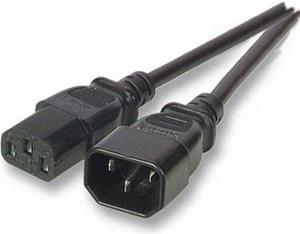 Kabel za napajanje, IEC320 C13 Ž -> C14 M 5,0 m, crni