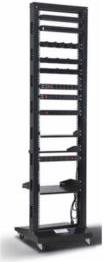 NaviaTec 19" 2 Post Open Frame Rack, 42U Black, ORACK42U-606