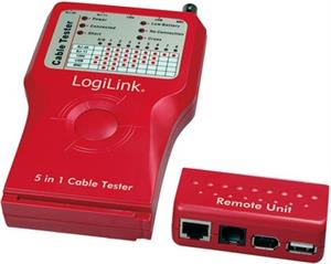Uređaj za ispitivanje RJ11, RJ45, BNC, USB i FireWire kabela, s torbicom