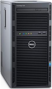 DELL EMC PowerEdge T130, Xeon E3-1225 v6 3.3GHz, 8M cache, 4C/4T, turbo(73W), Chassis up to 4x3.5in Cabled HDD, 4GB 2400MT/s, 1TB 7.2K RPM SATA HDD, DVDRW, iDRAC8 Basic, On-Board LOM 1GBE DP Remote Ma