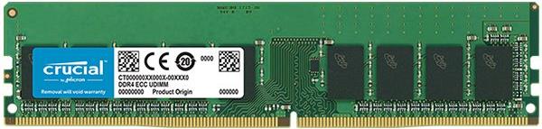 Memorija Crucial 16 GB DDR4 2666 MT/s (PC4-21300) CL19 DR x8 ECC Unbuffered DIMM 288pin, CT16G4WFD8266