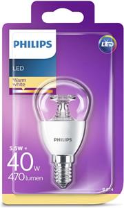 Philips LED žarulja, E14, P45, topla, 5.5W, prozir