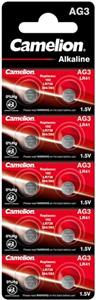 Baterija alkalna 1,5V AG3, LR41, bez žive, 1 kom, Camelion