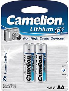 Baterija litijeva 1,5V AA, Li-FeS2, blister 2 kom, Camelion