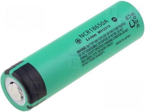 Baterija litijeva 3,6V 18650 Li-Ion 3100mAh, Panasonic NCR18650A