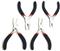 Kliješta precizna, set od 4 komada, 125 mm, Soft-Grip, Manne