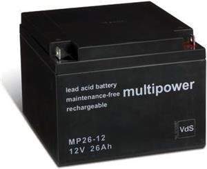 Baterija akumulatorska 12V 26 Ah 166x175x125 mm, Multipower