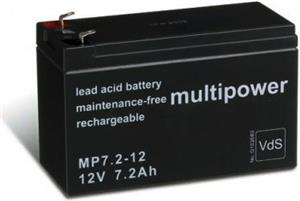 Baterija akumulatorska 12V 7,2 Ah F6,3 151x65x94 mm, Multipower